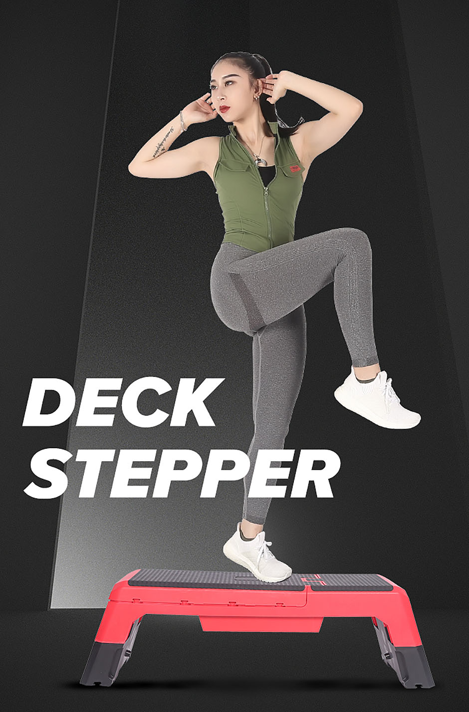 Multi-function Exercise Deck Free Angle Adjustable Aerobic Stepper13
